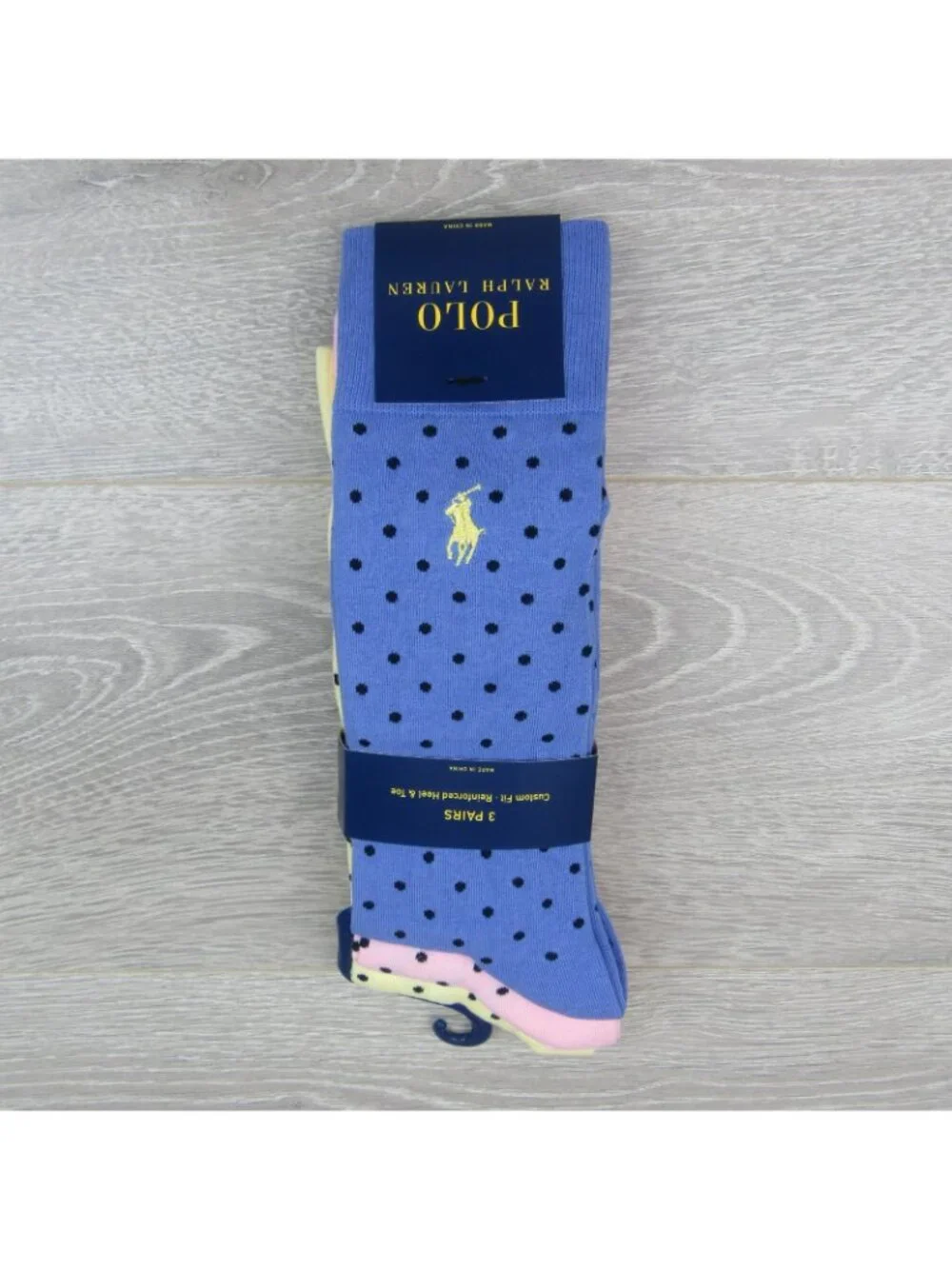 Polo Ralph Lauren Classic Dot Dress Socks Men's Size 6-12.5 (3 PAIRS) Multi NEW